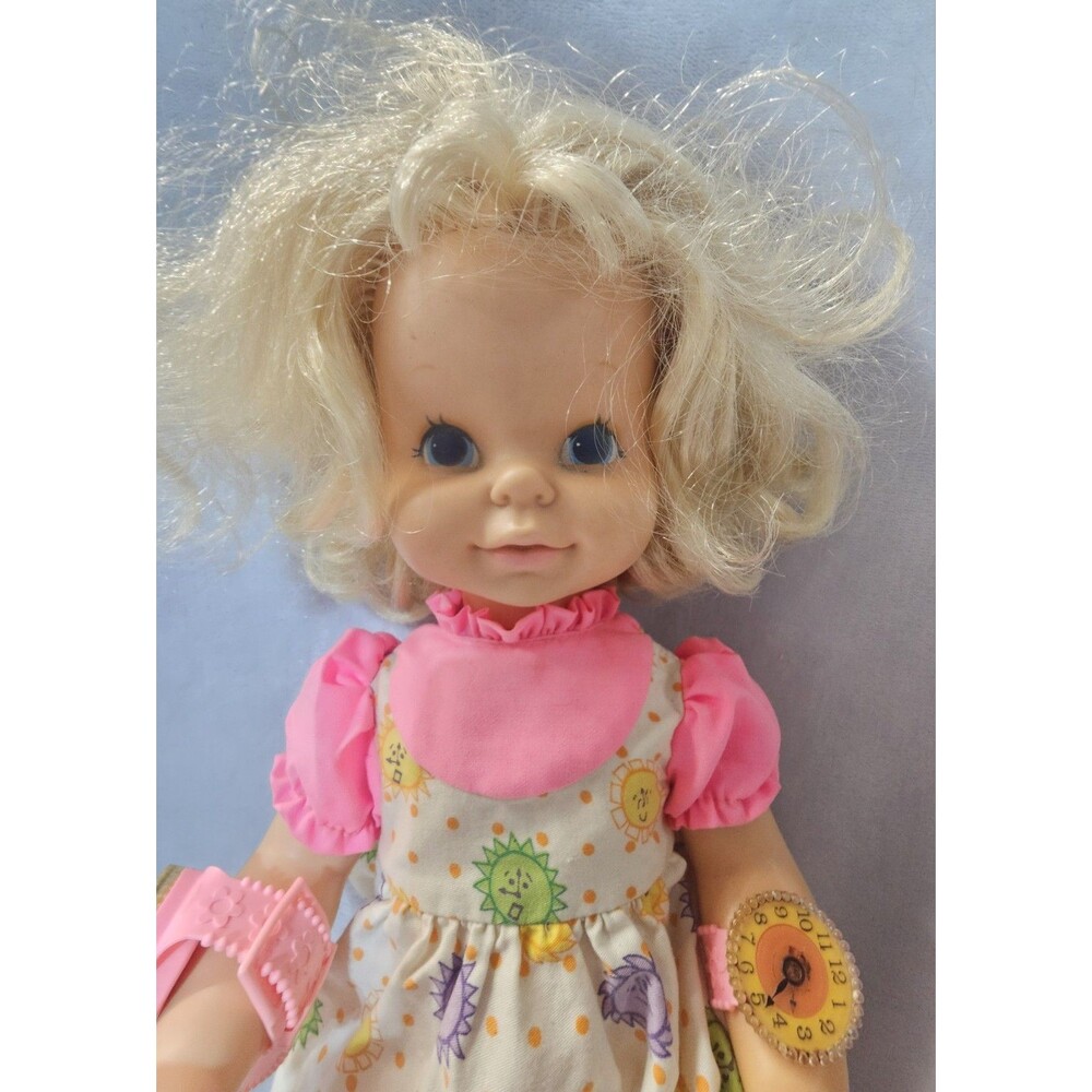 Vintage 1969 Vinyl Plastic Mattel Timey Tell Girl Character Girl Doll 17" Tall